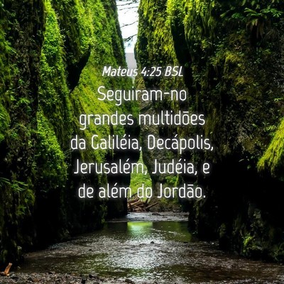 Picture 04 - Mateus 4:25 BSL - Seguiram-no grandes multidões da Galiléia, - Bible Verse Picture