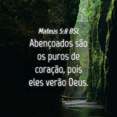 Picture 04 - Mateus 5:8 BSL - Abençoados são os puros de coração, pois eles - Bible Verse Picture
