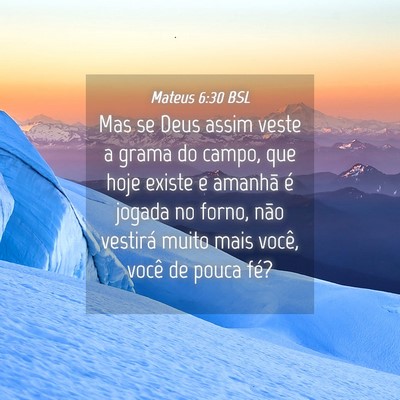 Picture 04 - Mateus 6:30 BSL - Mas se Deus assim veste a grama do campo, que - Bible Verse Picture