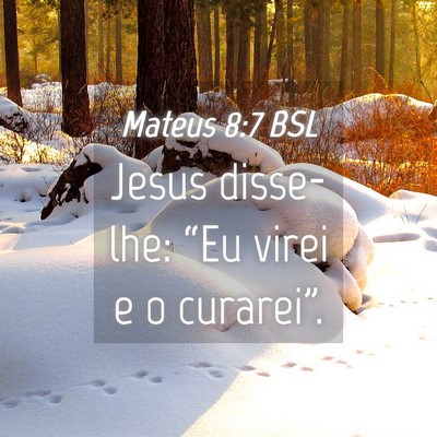Picture 04 - Mateus 8:7 BSL - Jesus disse-lhe: “Eu virei e o - Bible Verse Picture