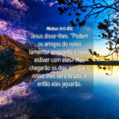 Picture 04 - Mateus 9:15 BSL - Jesus disse-lhes: “Podem os amigos do noivo - Bible Verse Picture