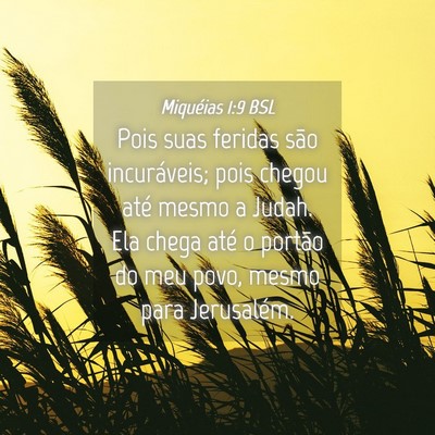 Picture 04 - Miquéias 1:9 BSL - Pois suas feridas são incuráveis; pois chegou - Bible Verse Picture