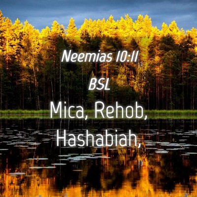 Picture 04 - Neemias 10:11 BSL - Mica, Rehob, - Bible Verse Picture
