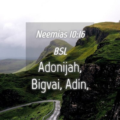 Picture 04 - Neemias 10:16 BSL - Adonijah, Bigvai, - Bible Verse Picture