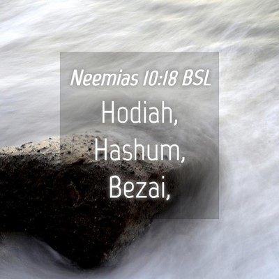 Picture 04 - Neemias 10:18 BSL - Hodiah, Hashum, - Bible Verse Picture