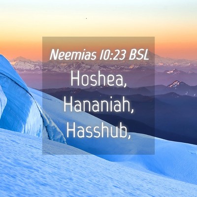 Picture 04 - Neemias 10:23 BSL - Hoshea, Hananiah, - Bible Verse Picture