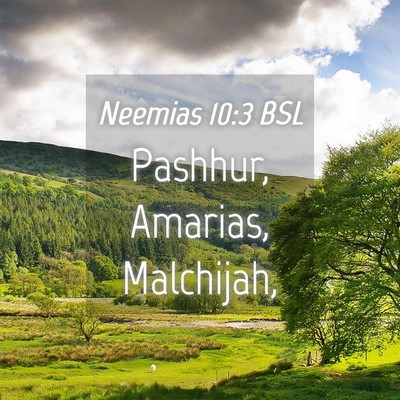 Picture 04 - Neemias 10:3 BSL - Pashhur, Amarias, - Bible Verse Picture