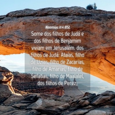 Picture 04 - Neemias 11:4 BSL - Some dos filhos de Judá e dos filhos de Benjamim - Bible Verse Picture