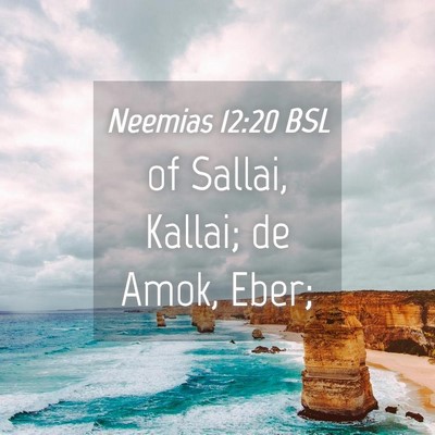 Picture 04 - Neemias 12:20 BSL - of Sallai, Kallai; de Amok, - Bible Verse Picture