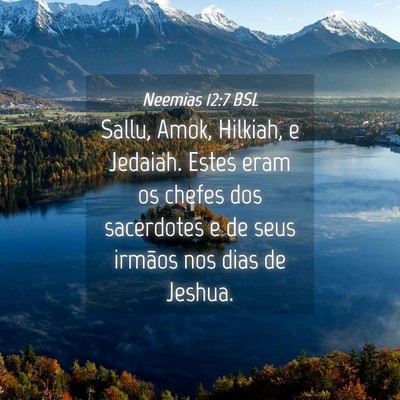 Picture 04 - Neemias 12:7 BSL - Sallu, Amok, Hilkiah, e Jedaiah. Estes eram os - Bible Verse Picture