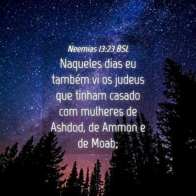 Picture 04 - Neemias 13:23 BSL - Naqueles dias eu também vi os judeus que tinham - Bible Verse Picture