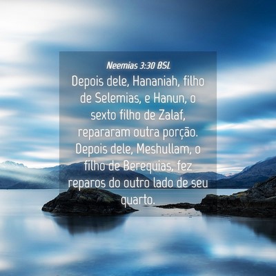Picture 04 - Neemias 3:30 BSL - Depois dele, Hananiah, filho de Selemias, e - Bible Verse Picture