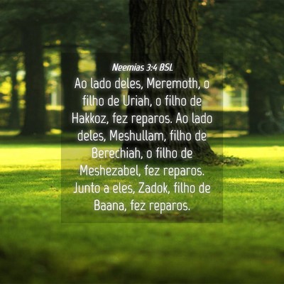 Picture 04 - Neemias 3:4 BSL - Ao lado deles, Meremoth, o filho de Uriah, o - Bible Verse Picture