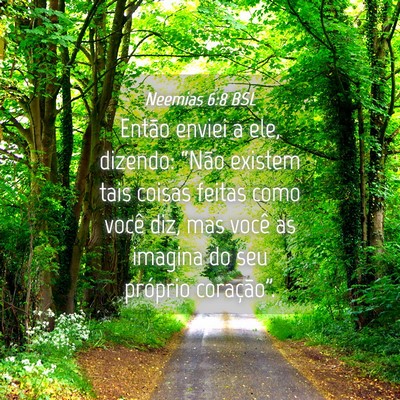 Picture 04 - Neemias 6:8 BSL - Então enviei a ele, dizendo: “Não existem - Bible Verse Picture