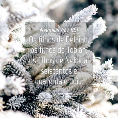 Picture 04 - Neemias 7:62 BSL - Os filhos de Delaiah, os filhos de Tobiah, os - Bible Verse Picture