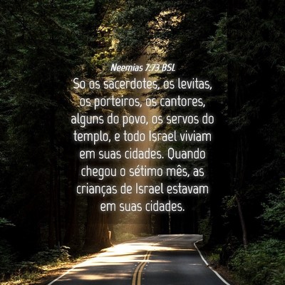 Picture 04 - Neemias 7:73 BSL - So os sacerdotes, os levitas, os porteiros, os - Bible Verse Picture
