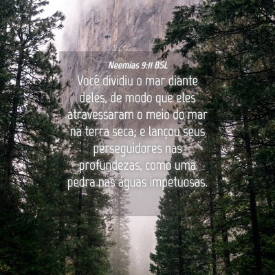 Picture 04 - Neemias 9:11 BSL - Você dividiu o mar diante deles, de modo que - Bible Verse Picture