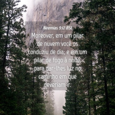 Picture 04 - Neemias 9:12 BSL - Moreover, em um pilar de nuvem você os conduziu - Bible Verse Picture