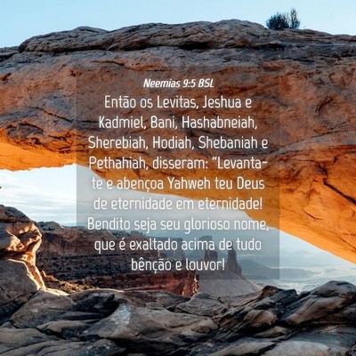 Picture 04 - Neemias 9:5 BSL - Então os Levitas, Jeshua e Kadmiel, Bani, - Bible Verse Picture