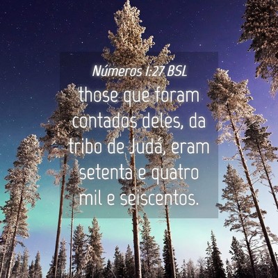 Picture 04 - Números 1:27 BSL - those que foram contados deles, da tribo de - Bible Verse Picture