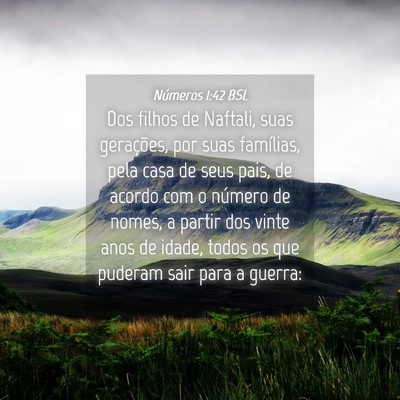 Picture 04 - Números 1:42 BSL - Dos filhos de Naftali, suas gerações, por suas - Bible Verse Picture
