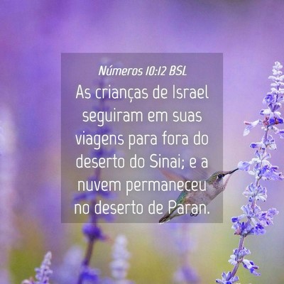 Picture 04 - Números 10:12 BSL - As crianças de Israel seguiram em suas viagens - Bible Verse Picture
