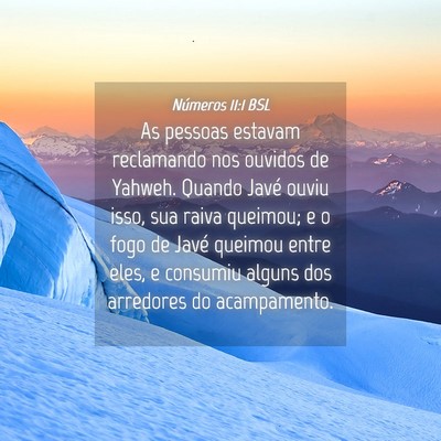 Picture 04 - Números 11:1 BSL - As pessoas estavam reclamando nos ouvidos de - Bible Verse Picture