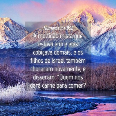 Picture 04 - Números 11:4 BSL - A multidão mista que estava entre eles cobiçava - Bible Verse Picture
