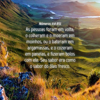 Picture 04 - Números 11:8 BSL - As pessoas foram em volta, o colheram e o moeram - Bible Verse Picture