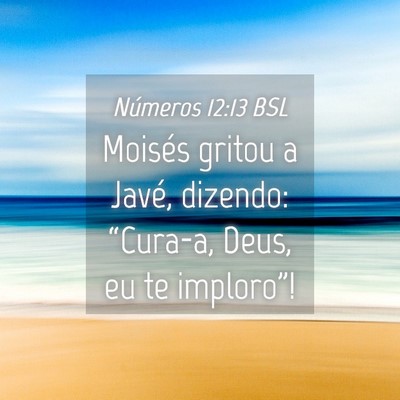 Picture 04 - Números 12:13 BSL - Moisés gritou a Javé, dizendo: “Cura-a, Deus, - Bible Verse Picture