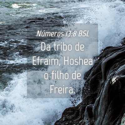 Picture 04 - Números 13:8 BSL - Da tribo de Efraim, Hoshea o filho de - Bible Verse Picture