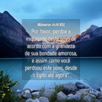 Picture 04 - Números 14:19 BSL - Por favor, perdoe a iniqüidade deste povo de - Bible Verse Picture