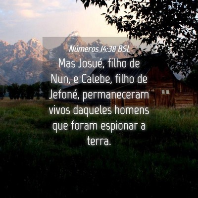 Picture 04 - Números 14:38 BSL - Mas Josué, filho de Nun, e Calebe, filho de - Bible Verse Picture