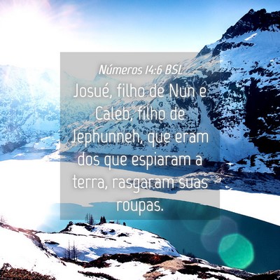 Picture 04 - Números 14:6 BSL - Josué, filho de Nun e Caleb, filho de Jephunneh, - Bible Verse Picture
