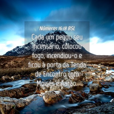 Picture 04 - Números 16:18 BSL - Cada um pegou seu incensário, colocou fogo, - Bible Verse Picture