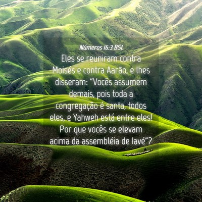 Picture 04 - Números 16:3 BSL - Eles se reuniram contra Moisés e contra Aarão, - Bible Verse Picture