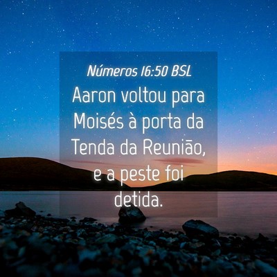 Picture 04 - Números 16:50 BSL - Aaron voltou para Moisés à porta da Tenda da - Bible Verse Picture