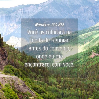 Picture 04 - Números 17:4 BSL - Você os colocará na Tenda de Reunião antes do - Bible Verse Picture