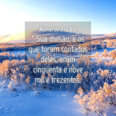 Picture 04 - Números 2:13 BSL - “ Sua divisão, e os que foram contados deles, - Bible Verse Picture