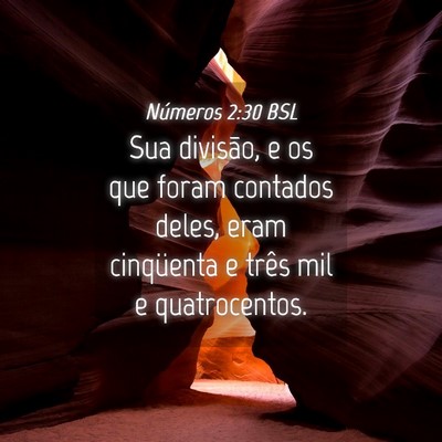 Picture 04 - Números 2:30 BSL - Sua divisão, e os que foram contados deles, eram - Bible Verse Picture