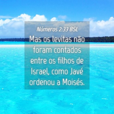 Picture 04 - Números 2:33 BSL - Mas os levitas não foram contados entre os - Bible Verse Picture