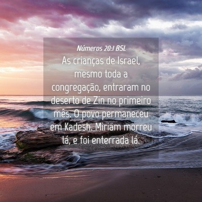 Picture 04 - Números 20:1 BSL - As crianças de Israel, mesmo toda a - Bible Verse Picture