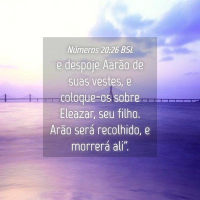 Picture 04 - Números 20:26 BSL - e despoje Aarão de suas vestes, e coloque-os - Bible Verse Picture