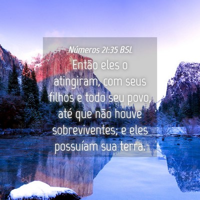 Picture 04 - Números 21:35 BSL - Então eles o atingiram, com seus filhos e todo - Bible Verse Picture