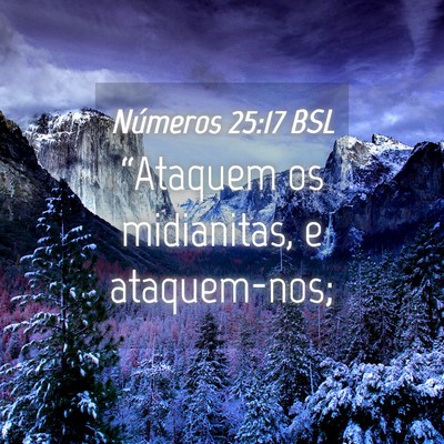 Picture 04 - Números 25:17 BSL - “Ataquem os midianitas, e - Bible Verse Picture