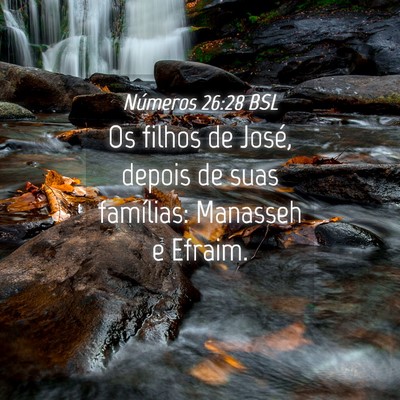 Picture 04 - Números 26:28 BSL - Os filhos de José, depois de suas famílias: - Bible Verse Picture