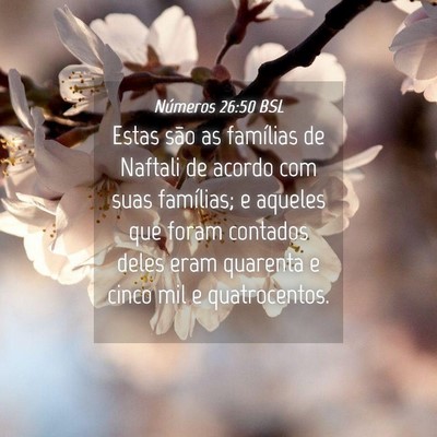 Picture 04 - Números 26:50 BSL - Estas são as famílias de Naftali de acordo com - Bible Verse Picture