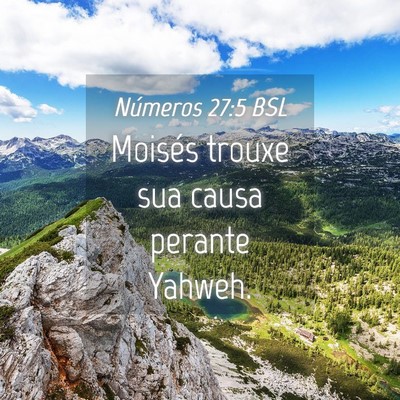 Picture 04 - Números 27:5 BSL - Moisés trouxe sua causa perante - Bible Verse Picture