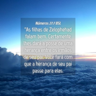 Picture 04 - Números 27:7 BSL - “As filhas de Zelophehad falam bem. Certamente - Bible Verse Picture