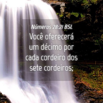 Picture 04 - Números 28:21 BSL - Você oferecerá um décimo por cada cordeiro dos - Bible Verse Picture